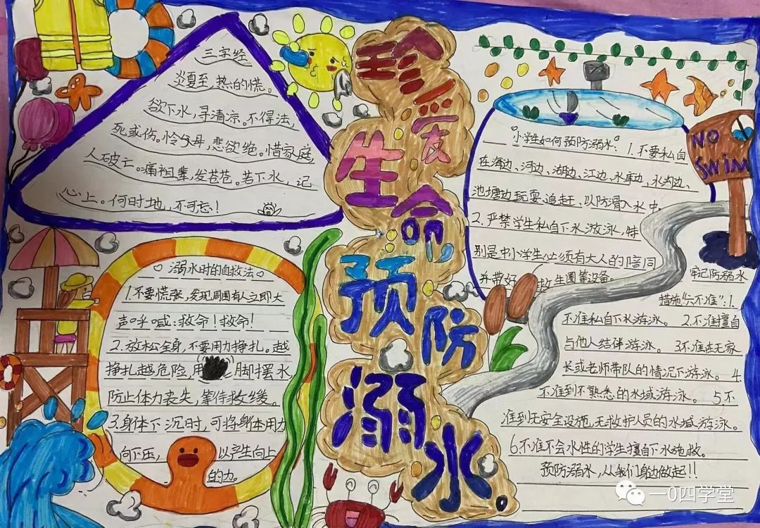防溺水知识宣传手抄报-图4