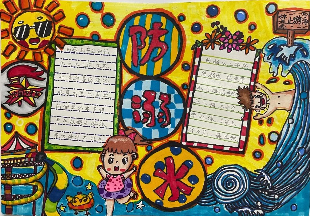 小学生暑假安全防溺水小报（6张）-图3
