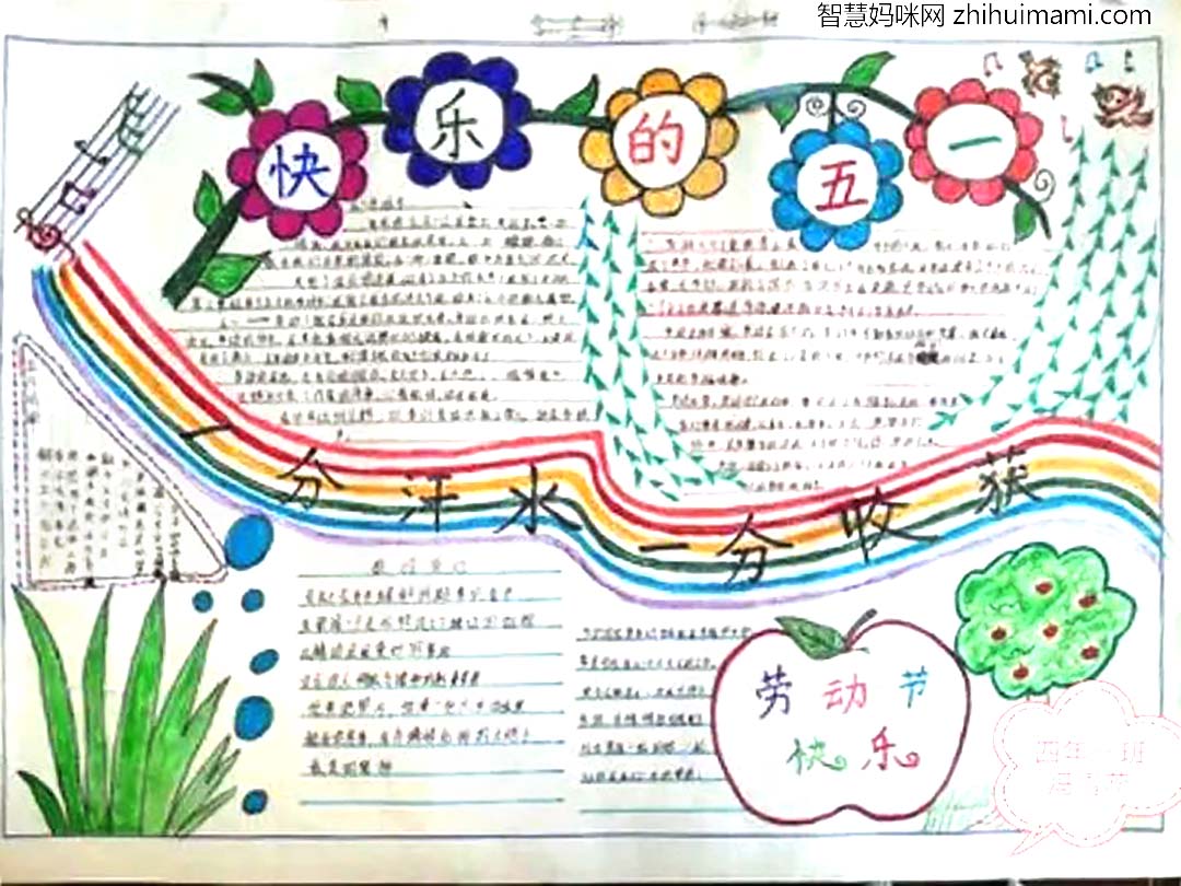 5.1劳动节手抄报模板6张-图3
