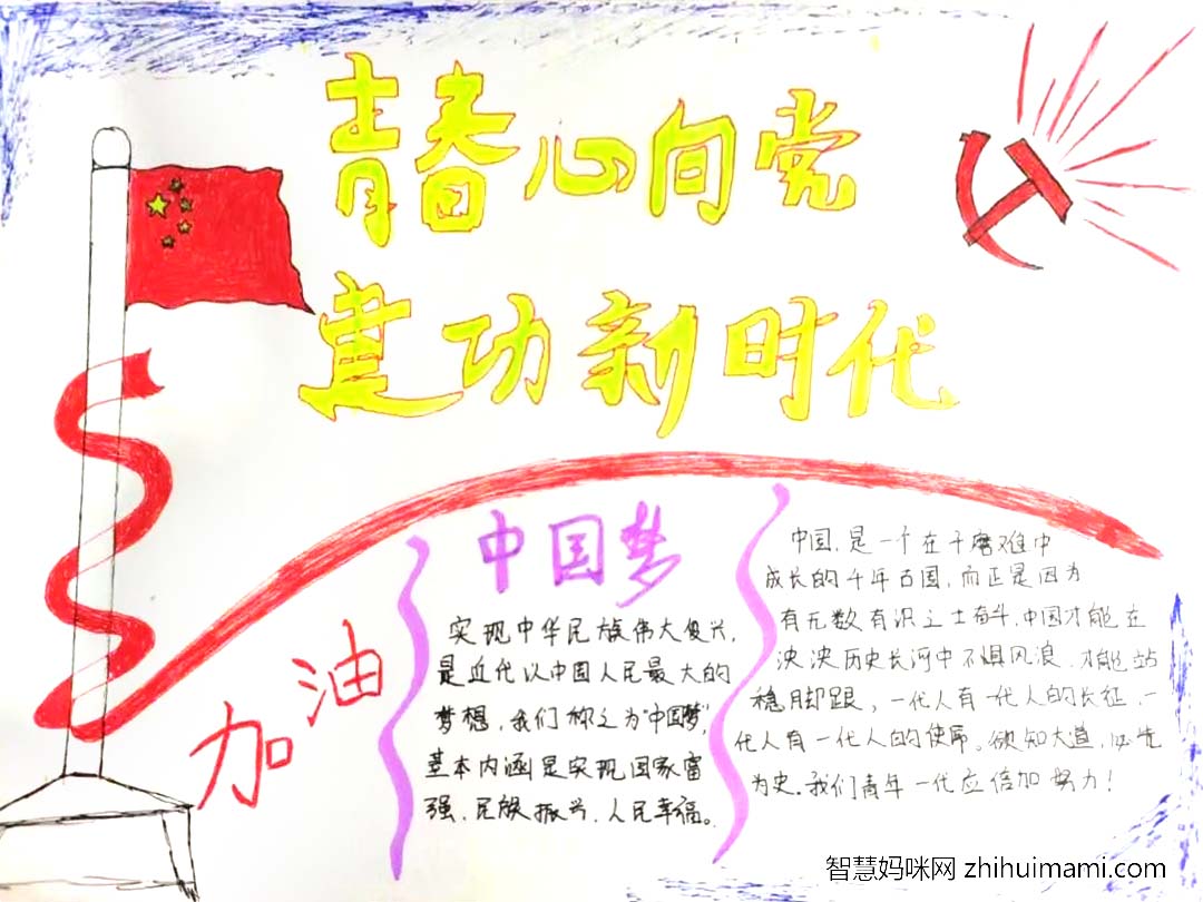 “青春心向党，建功新时代”五四青年节手抄报9张-图9