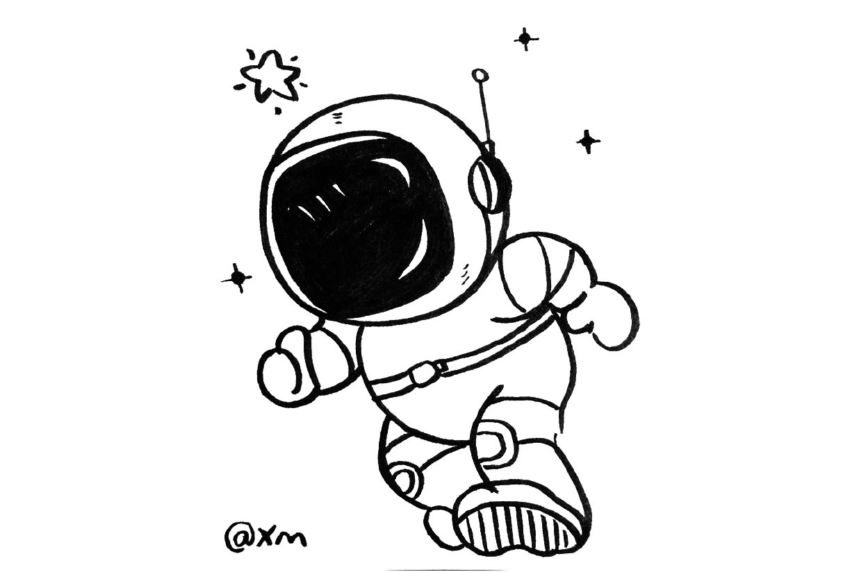 星河璀璨 一组关于外太空的简笔画图片-图6