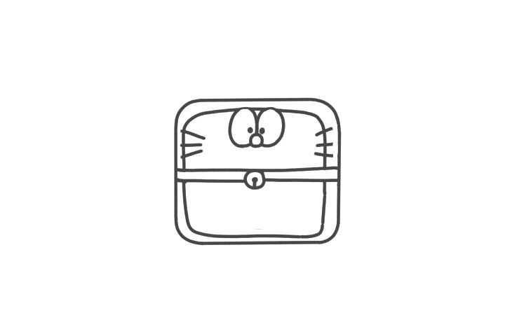 用方块画出简单的哆啦A梦-图6