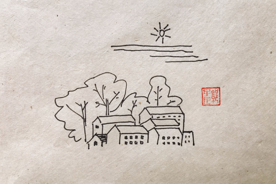 城市各角落美丽风景简笔画图片-图7