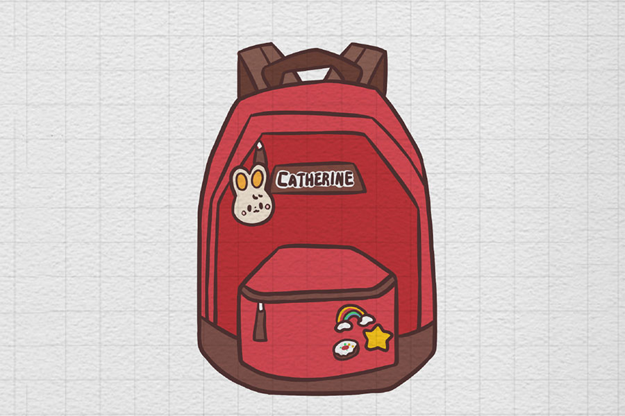 一组上学必备单品简笔画图片-图1