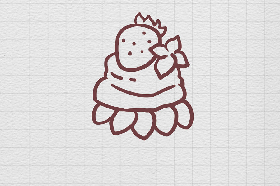 双层草莓蛋糕怎么画-图3