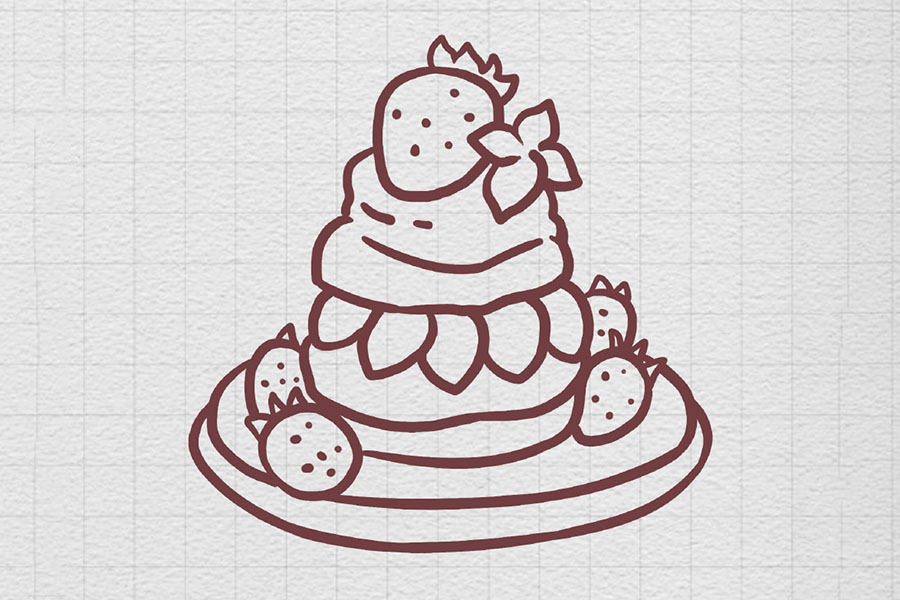 双层草莓蛋糕怎么画-图6