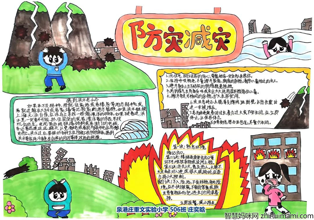 9张关于防灾减灾的手抄报-图8