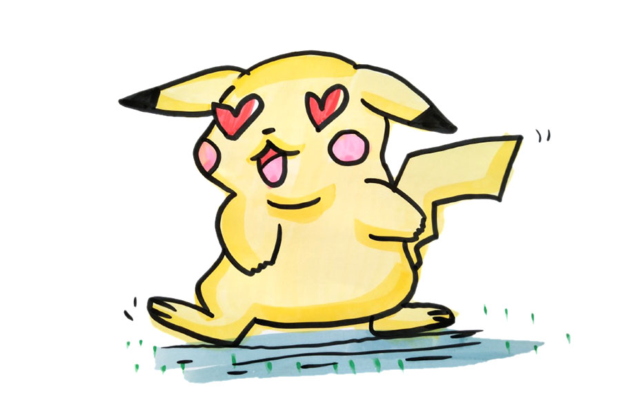 五张可爱的皮卡丘简笔画图片-图2