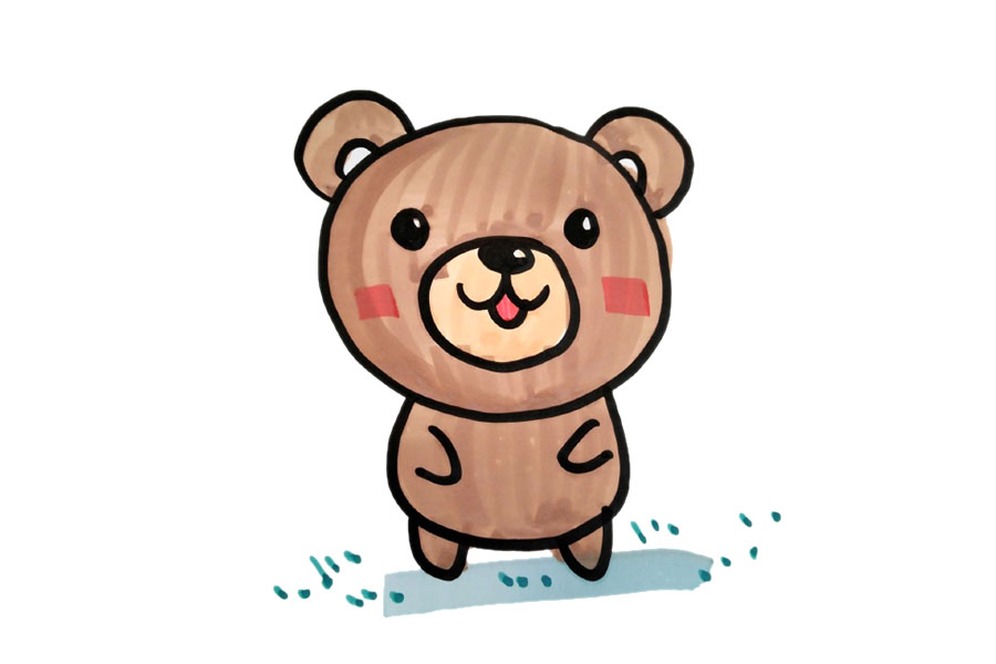 5张小熊简笔画图片简单又可爱-图2