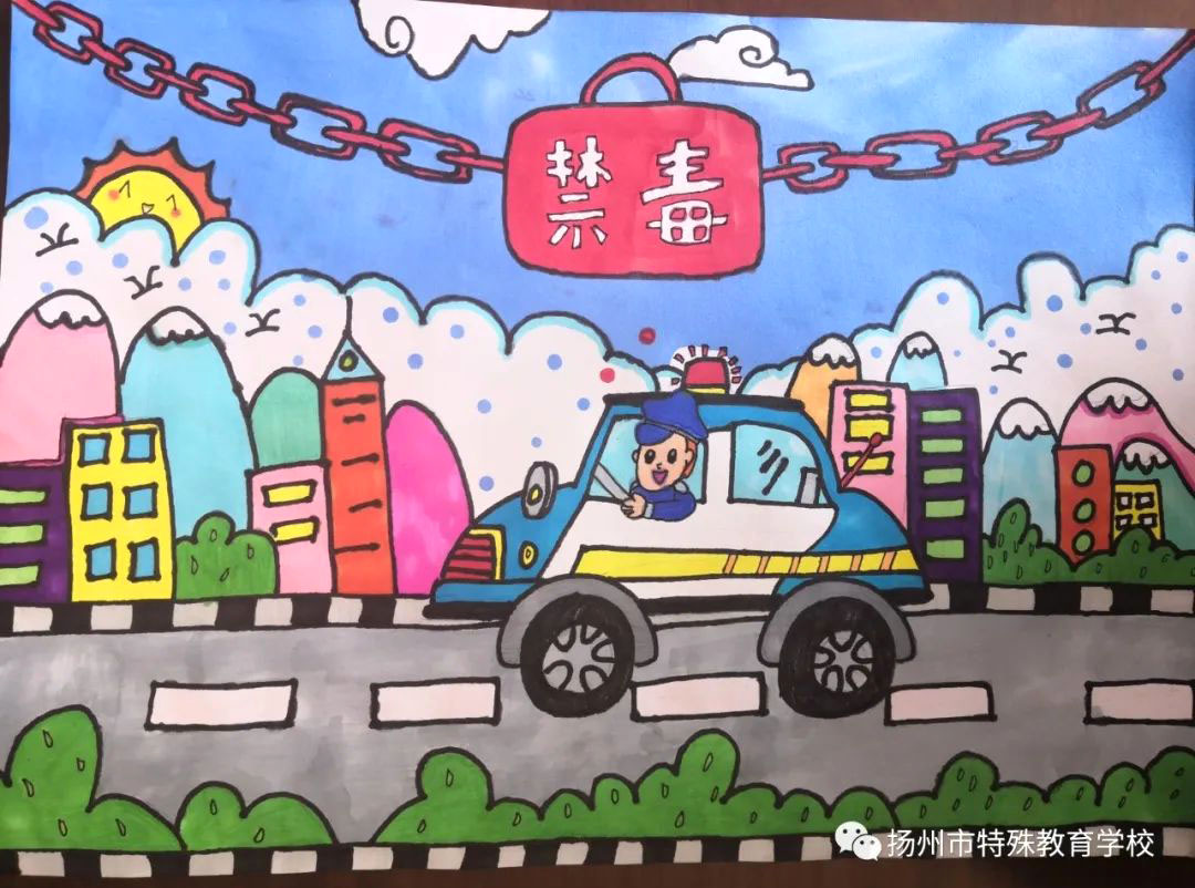 “珍爱生命，远离毒品”禁毒绘画优秀作品（5张）-图5