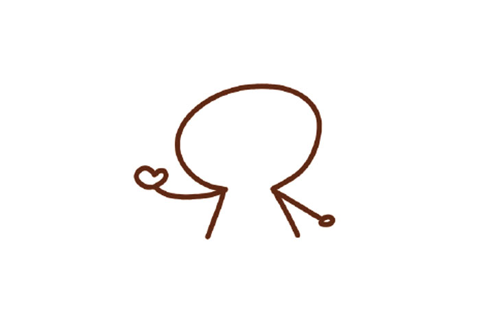 520说爱你 三步画简单的示爱小人-图2