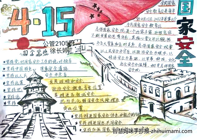 国家安全专题手抄报优秀作品（7张）-图7