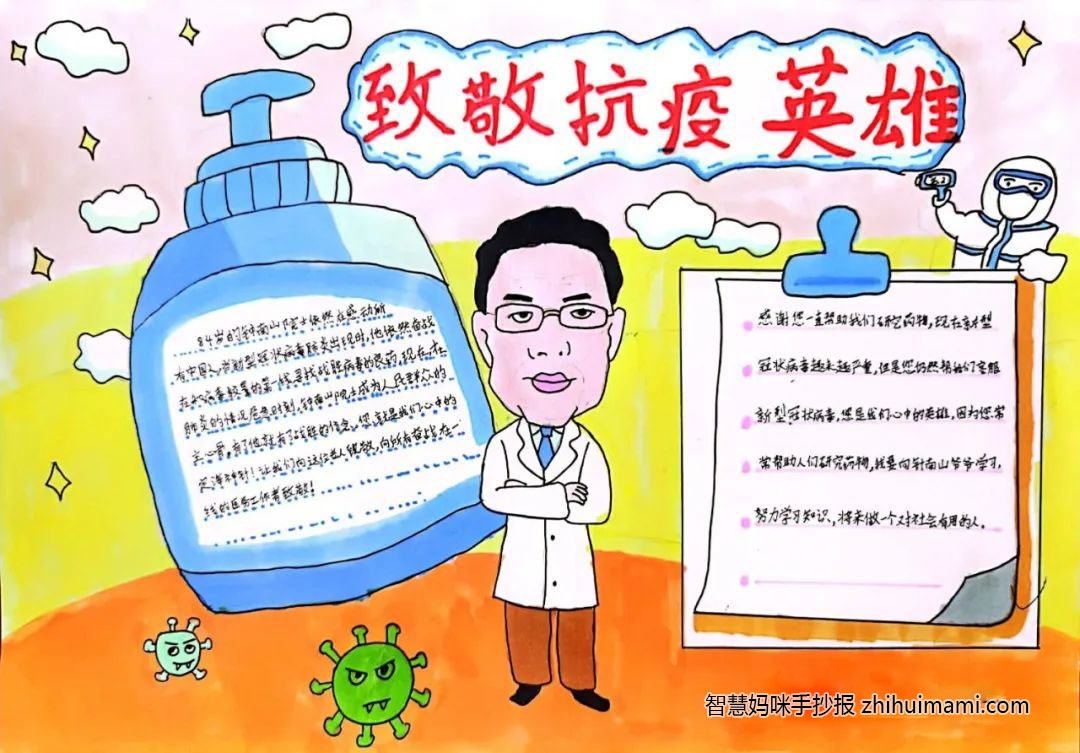 致敬钟南山手抄报怎么画