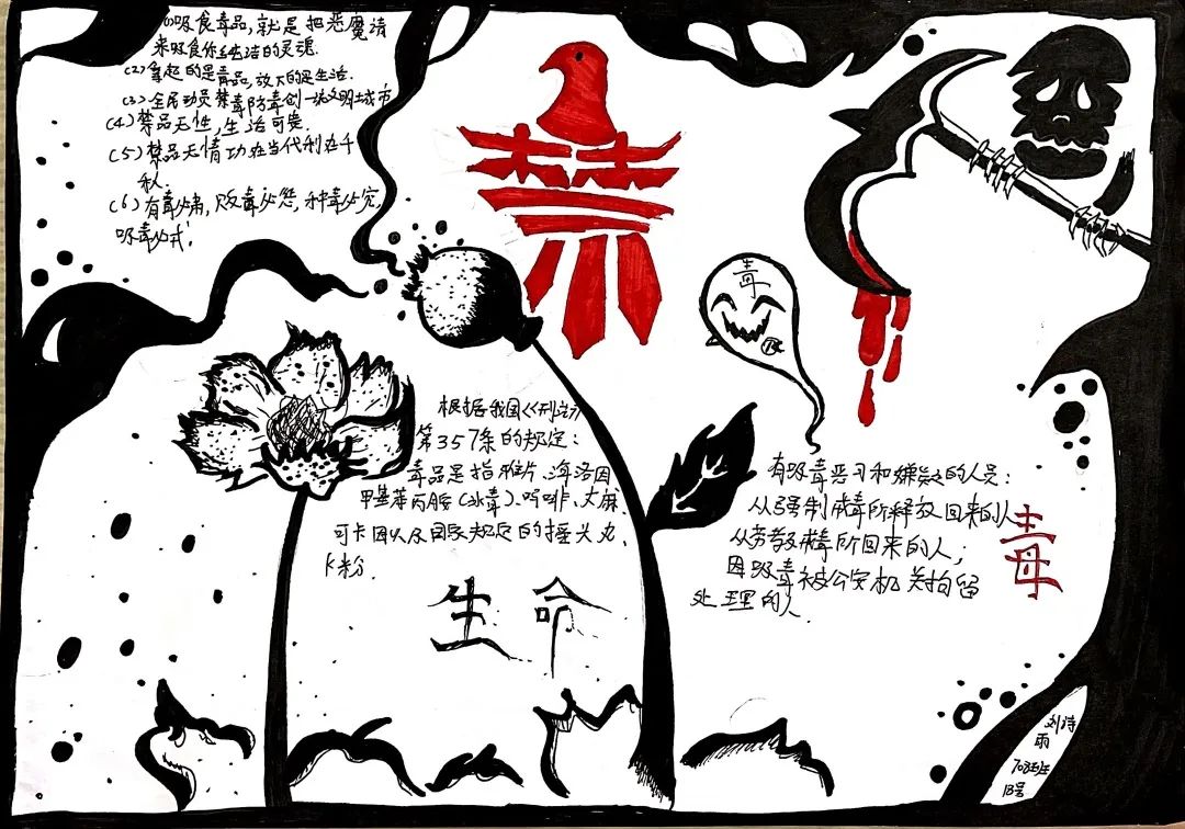 健康人生绿色无毒手抄报-图1