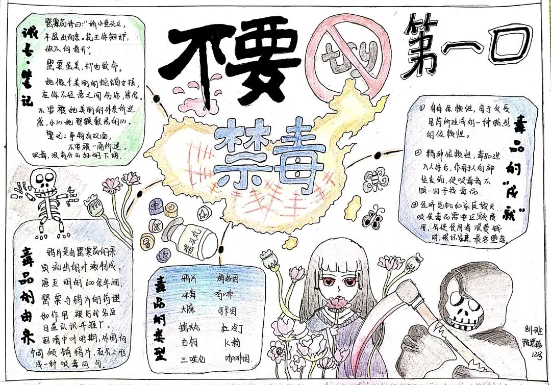 绿色无毒手抄报绘画简单漂亮-图3