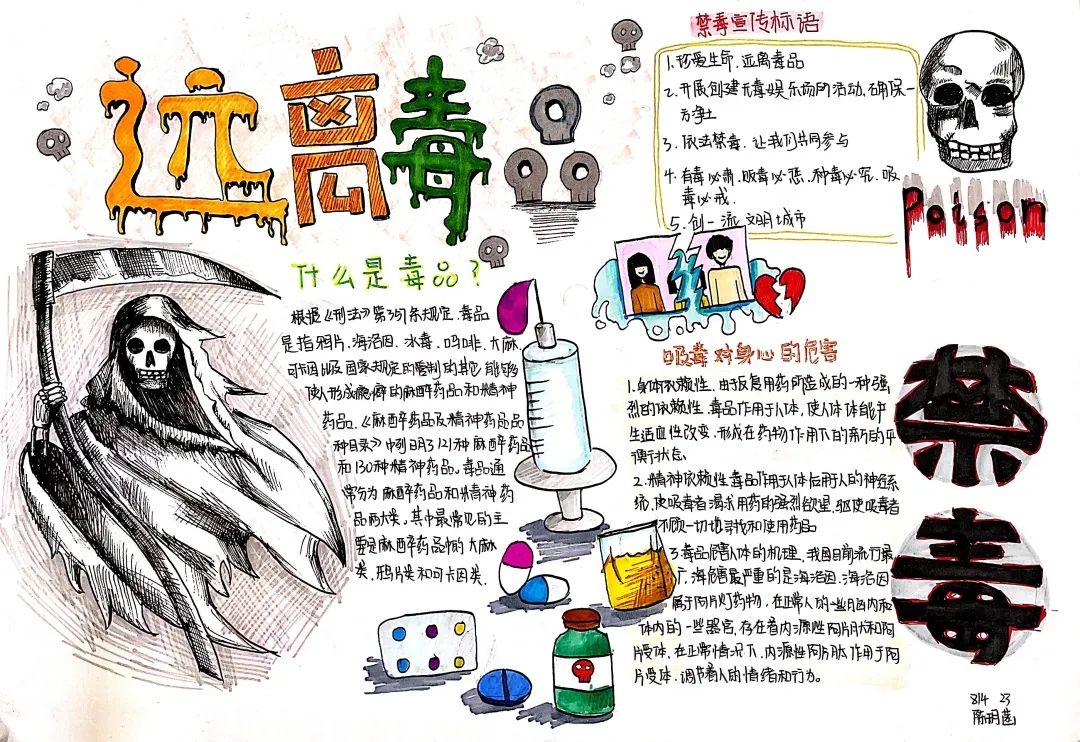 绿色无毒手抄报绘画简单漂亮-图4