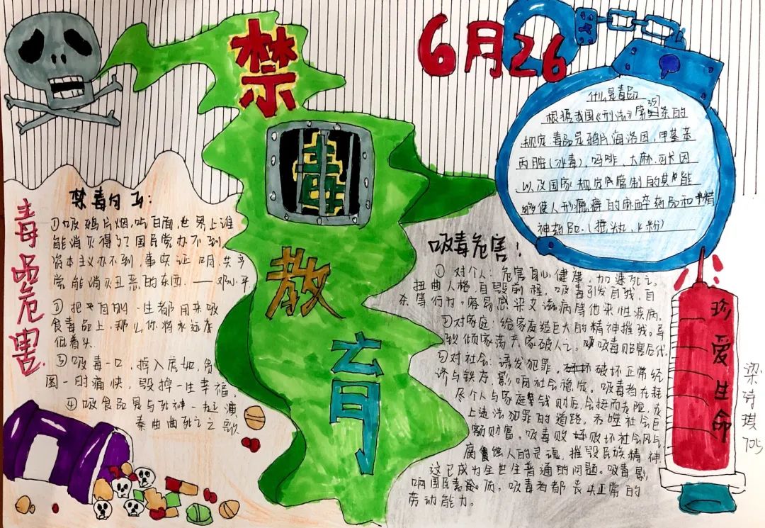 拒绝黄赌毒宣传手抄报-图3