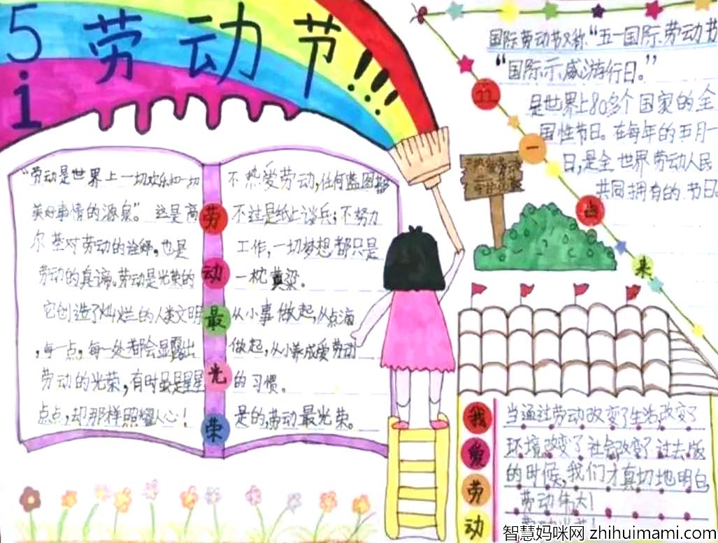 一年级劳动节主题手抄报，一看就会-图6