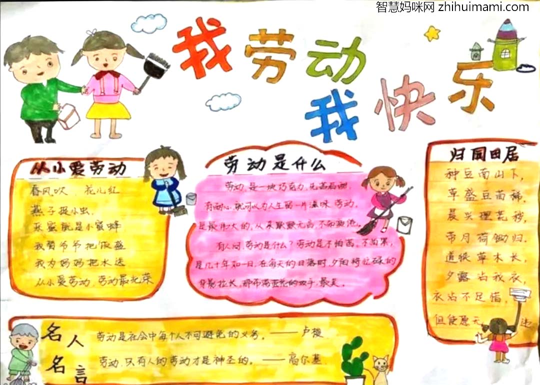 庆祝五一节 劳动最光荣手抄报精选作品-图1