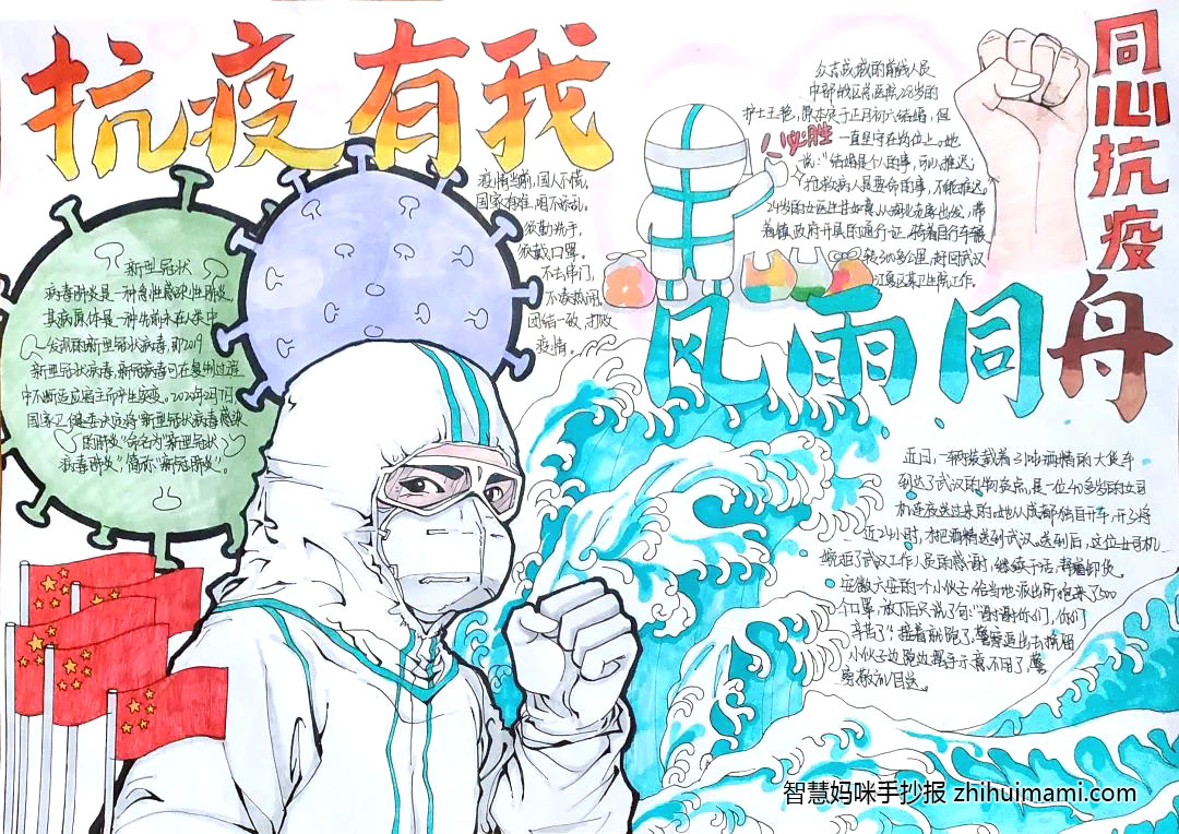 致敬防疫英雄手抄报绘画-图3