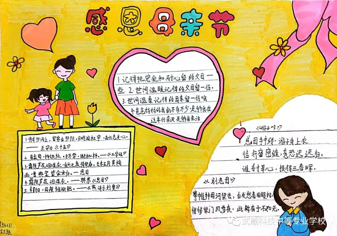 2022年母亲节手抄报简单又漂亮（6张）