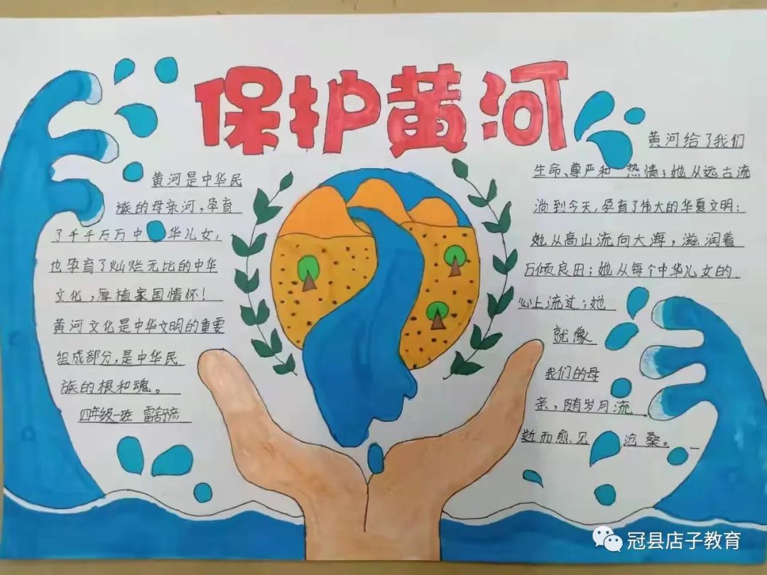 怎么画关于保护黄河手抄报-图2