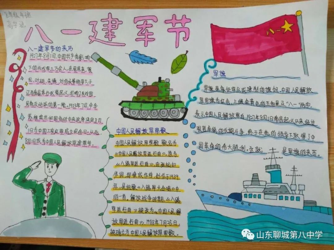 我的海军梦主题手抄报要怎么画-图1