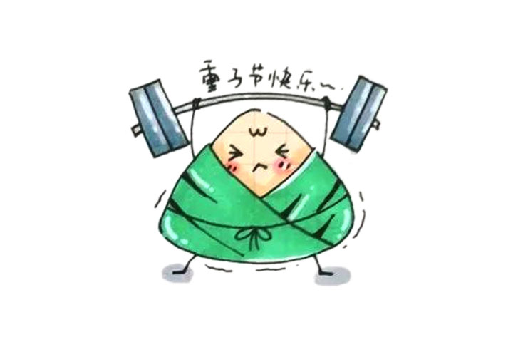 端午节一组可爱的粽子表情简笔画图片-图3