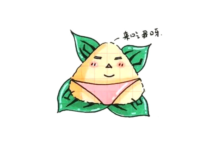 端午节一组可爱的粽子表情简笔画图片-图5