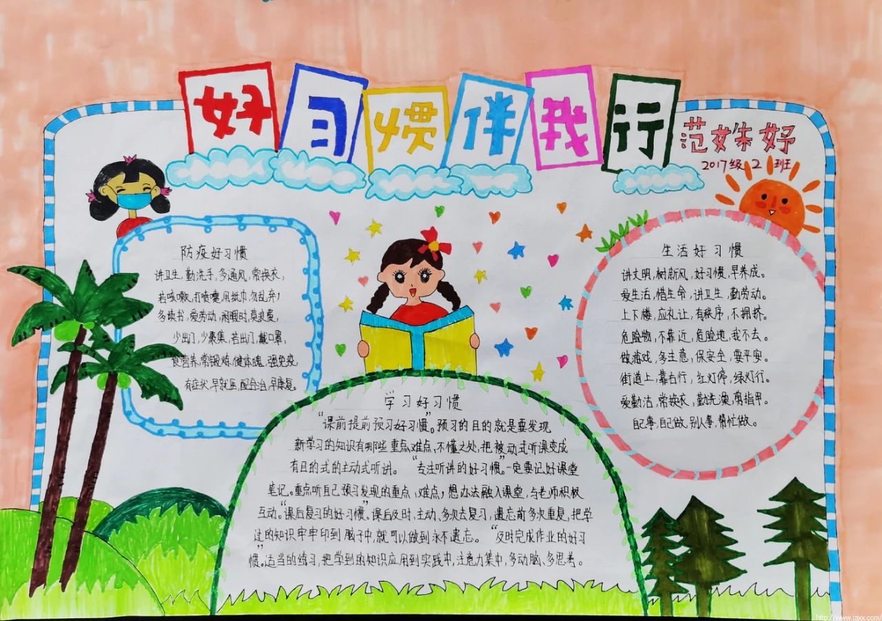  小小学霸养成记的手抄报怎么画-图1