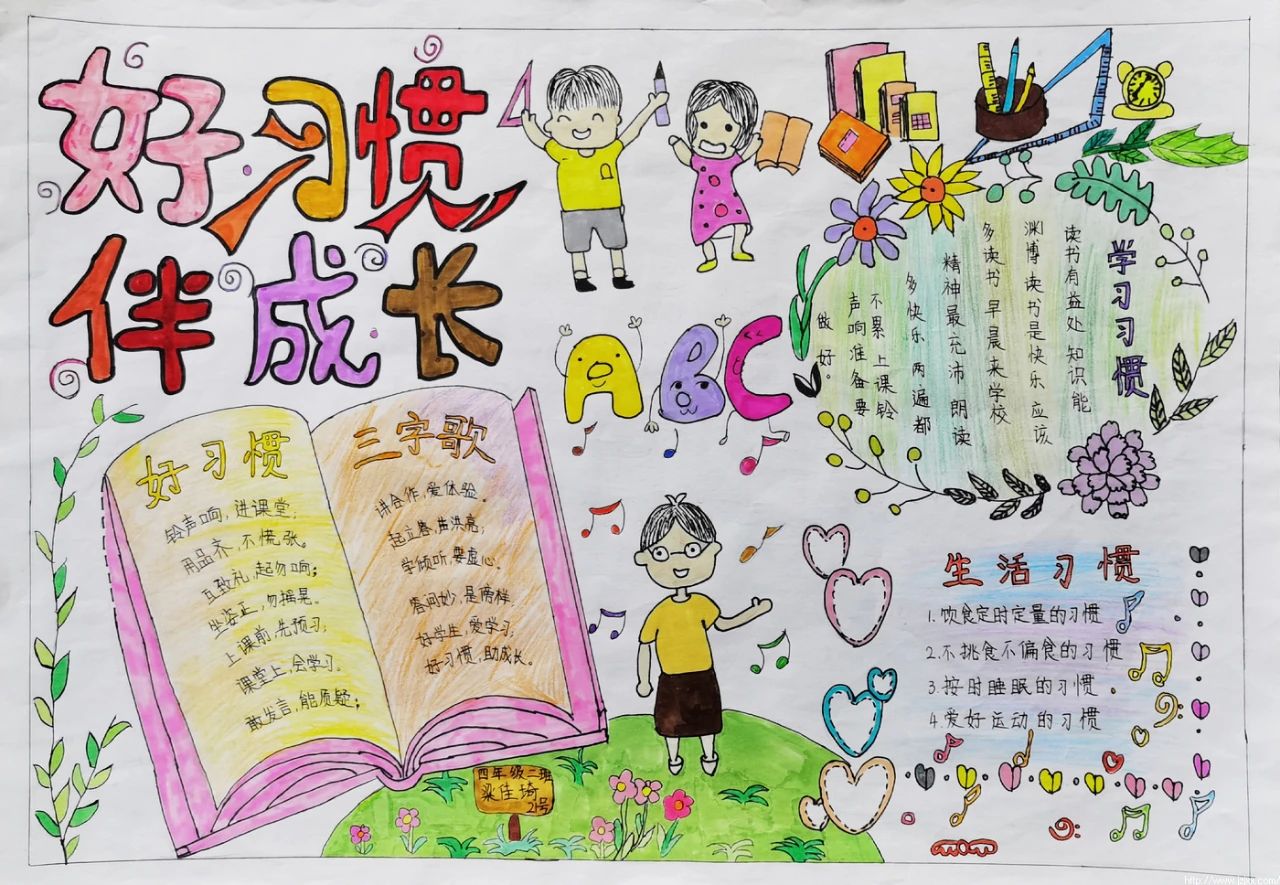  小小学霸养成记的手抄报怎么画-图2