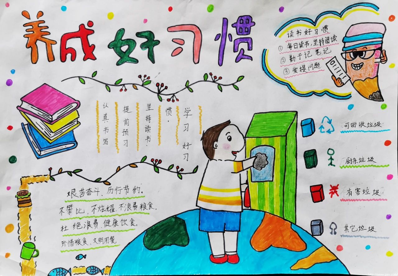  小小学霸养成记的手抄报怎么画-图3