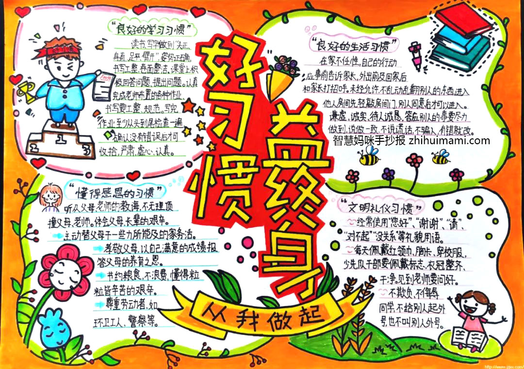 小学生好习惯养成教育手抄报一等奖（8张）-图3