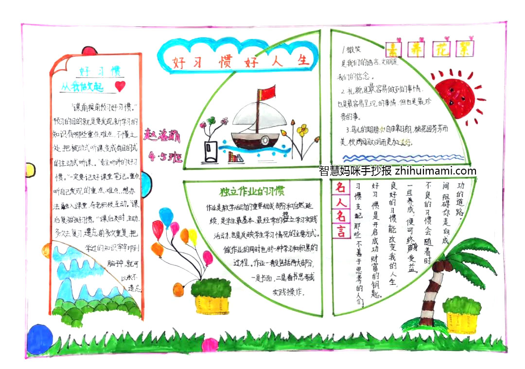 小学生好习惯养成教育手抄报一等奖（8张）-图5