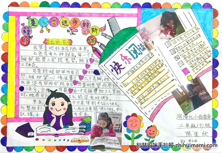小学生亲子阅读手抄报绘画（7张）-图6