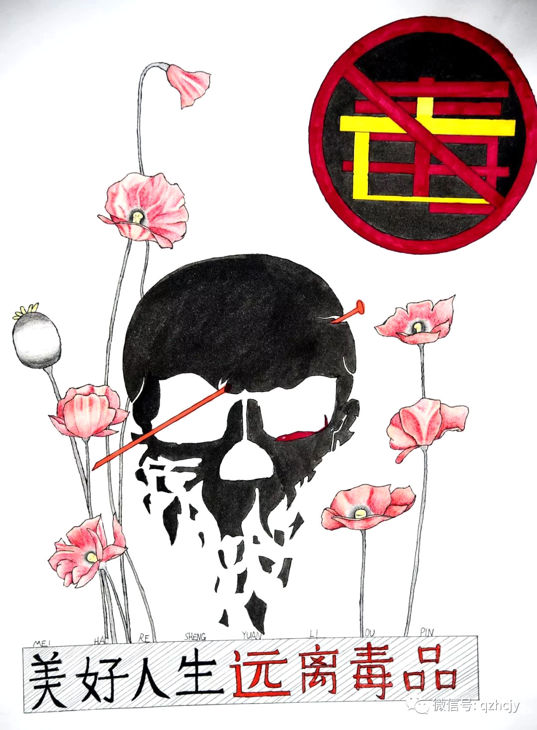 4张毒品预防教育优秀作品-图2