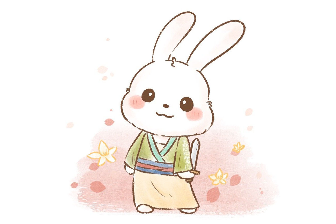 一组迪士尼公主版可爱兔子简笔画图片-图9