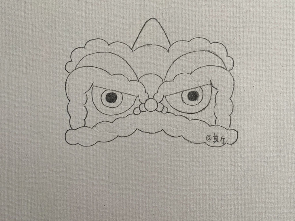 可爱冰墩墩戴舞狮帽可爱喜庆-图3