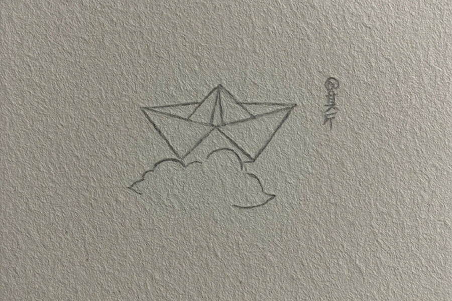 漂亮的月亮船简笔画教程-图2