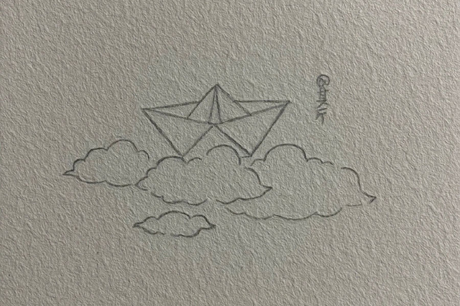 漂亮的月亮船简笔画教程-图3