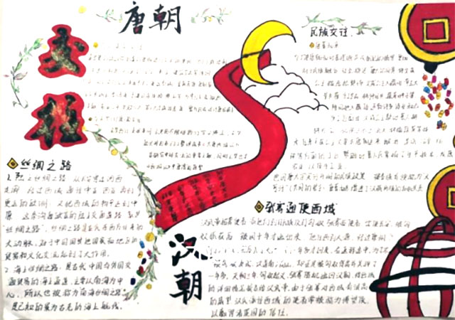 丝绸之路主题手抄报绘画-图1
