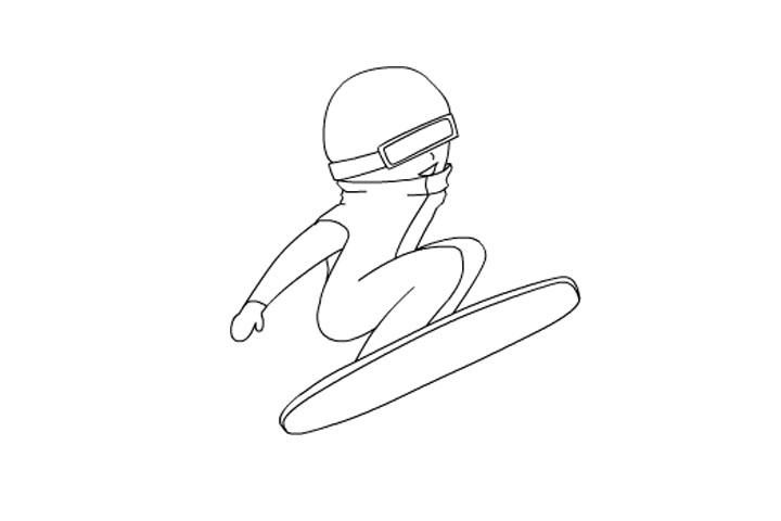 运动人物简笔画 滑板少年怎么画-图5