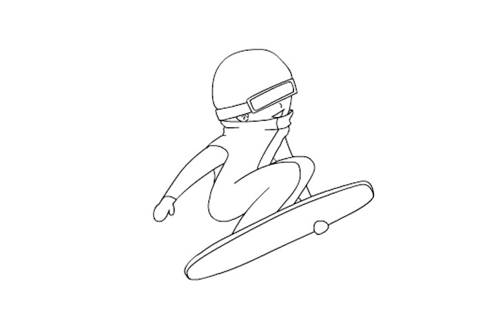 运动人物简笔画 滑板少年怎么画-图6