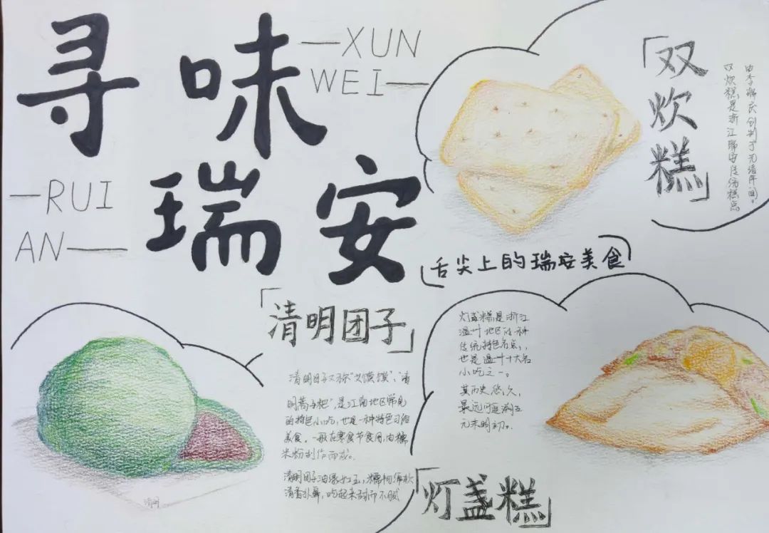 瑞安美食主题儿童画-图2