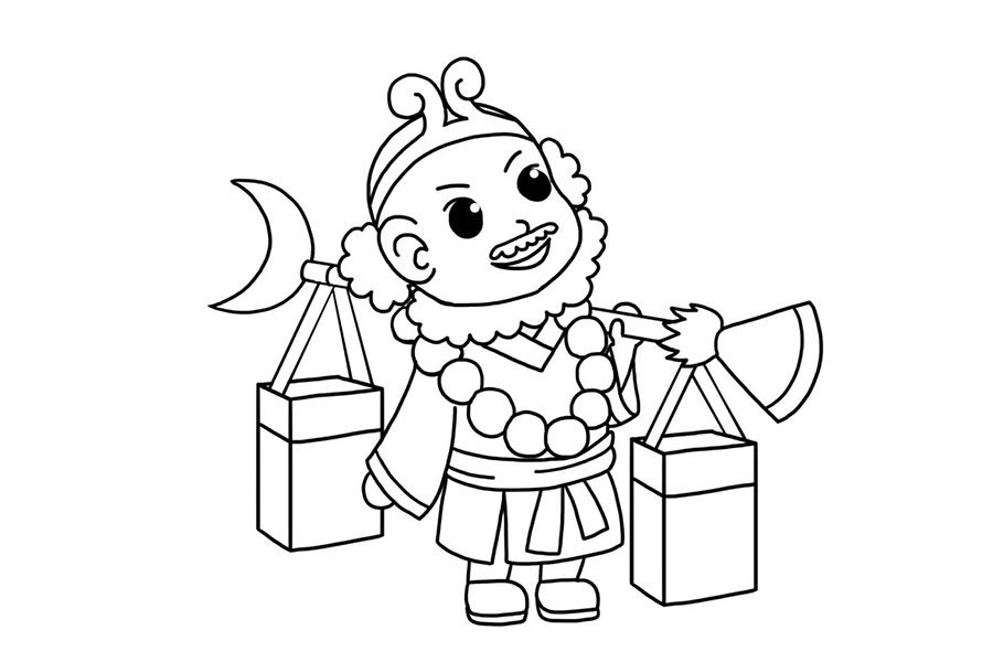 四大名著西游记人物沙僧简笔画教程