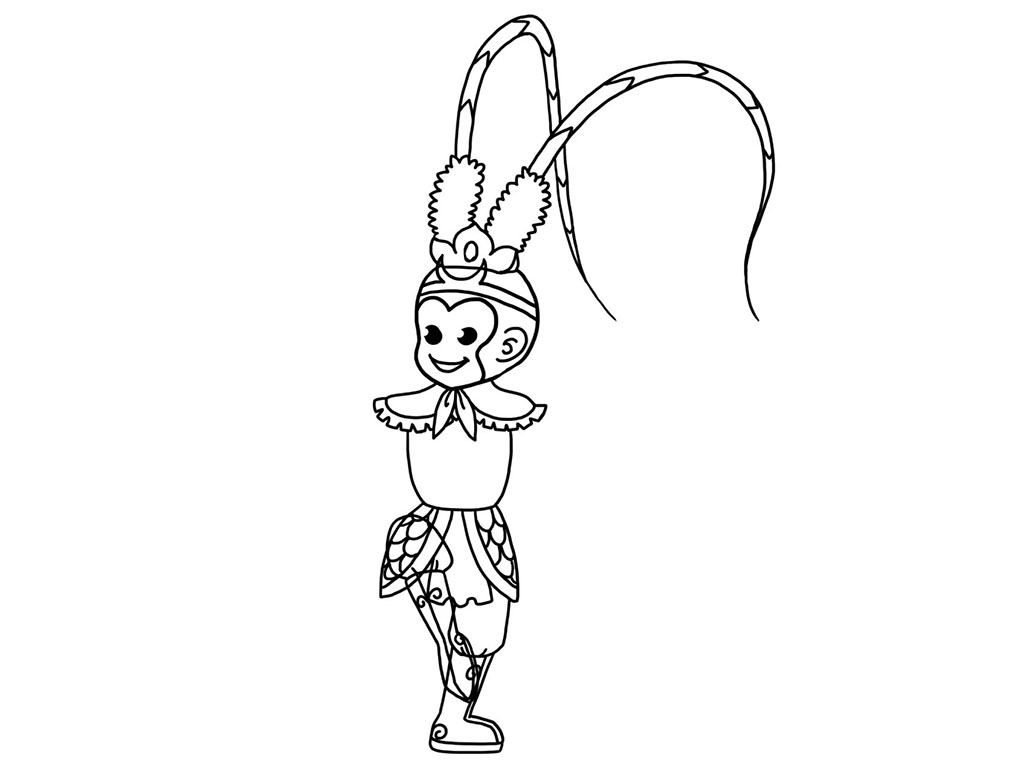 中国四大名著西游记人物 超级英雄孙悟空简笔画教程-图8