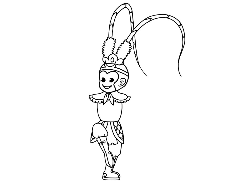 中国四大名著西游记人物 超级英雄孙悟空简笔画教程-图9