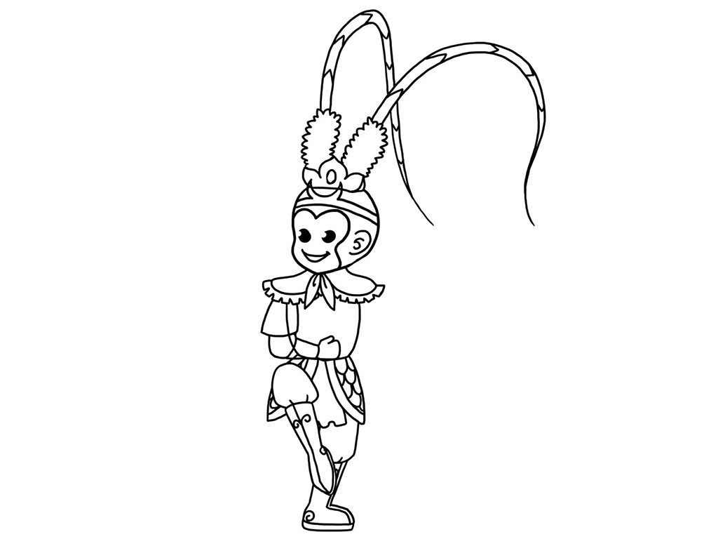 中国四大名著西游记人物 超级英雄孙悟空简笔画教程-图10