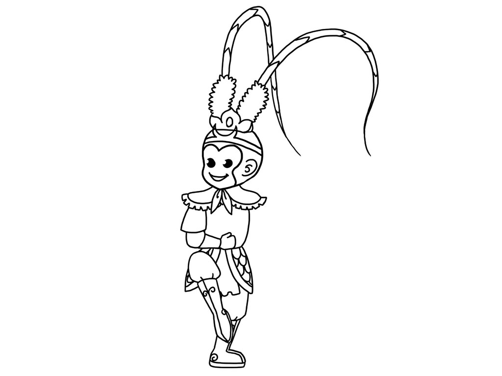 中国四大名著西游记人物 超级英雄孙悟空简笔画教程-图11