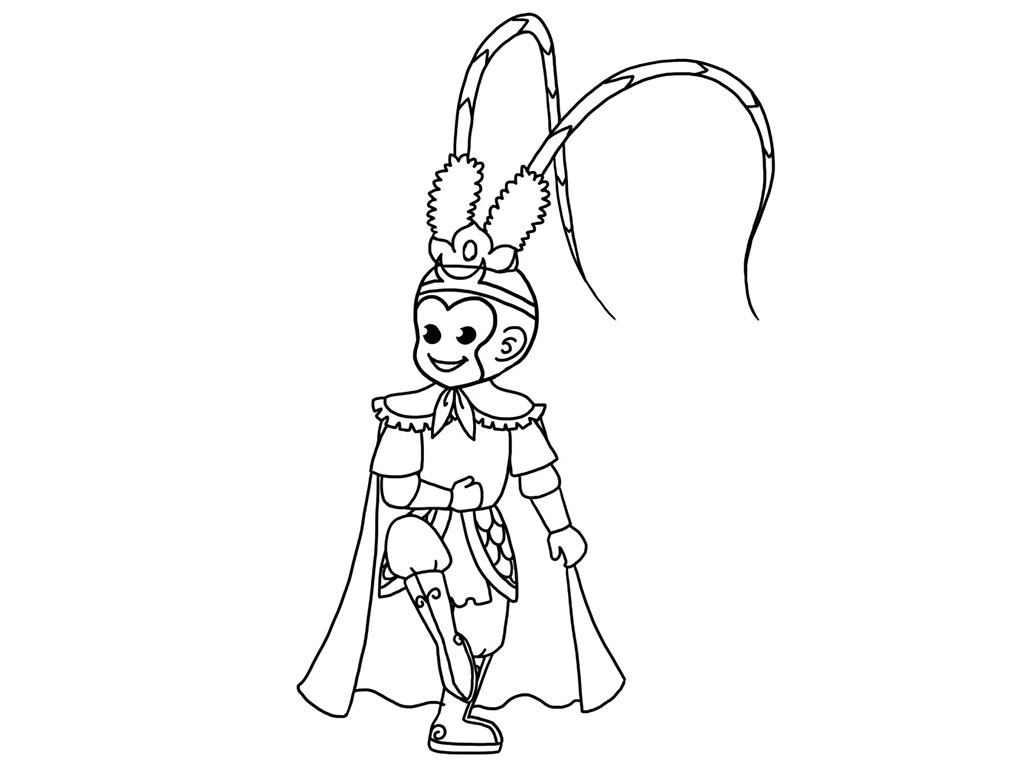 中国四大名著西游记人物 超级英雄孙悟空简笔画教程-图13